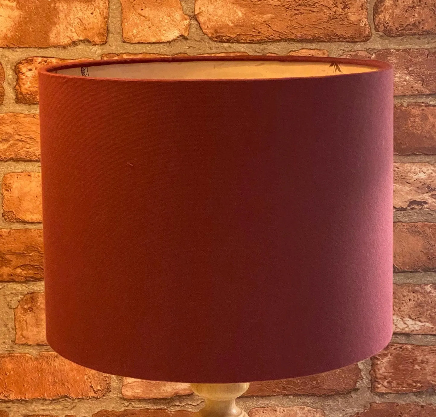 Linen Lamp Shade with Gold Bird Lining | 40cm